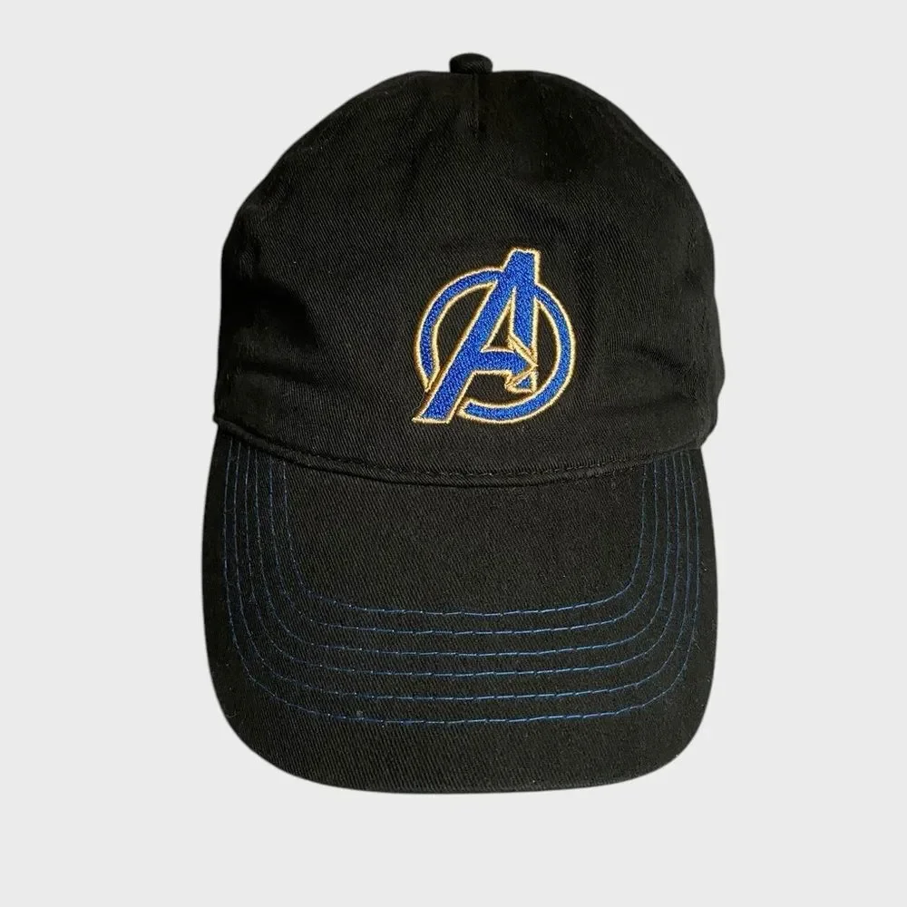 Marvel Avengers Snapback Hat Black Embroidered One Size Baseball Cap Summer